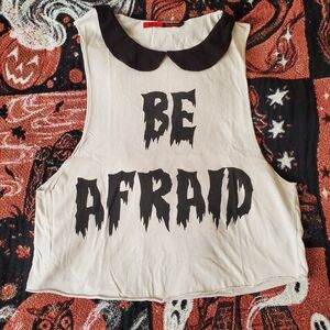 Iron Fist Bat Royalty By Ash Costello Be Afraid Tank with a Peter Pan Collar